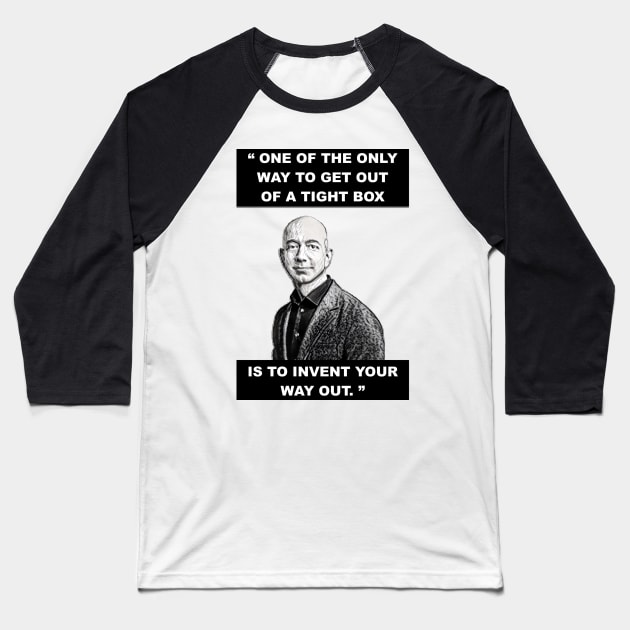 Amazon Jeff Bezos Quote Baseball T-Shirt by troydo42